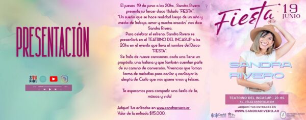 Sandra Rivero presenta su disco "FIESTA"
